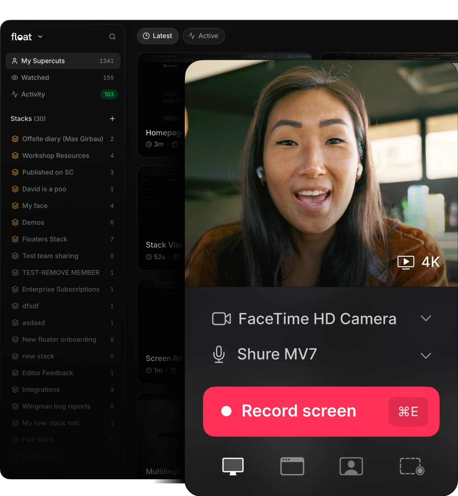Supercut product interface